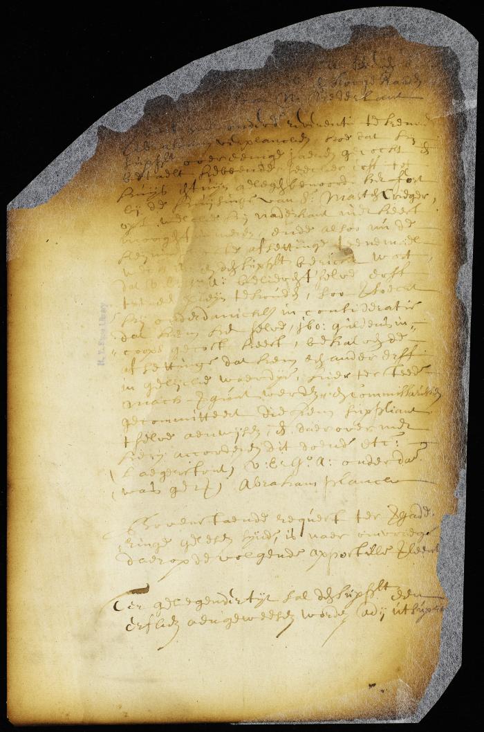 Petition of Abraham Verplanck for a lot in lieu of one he had near the fort [Copy of Volume 6:326]