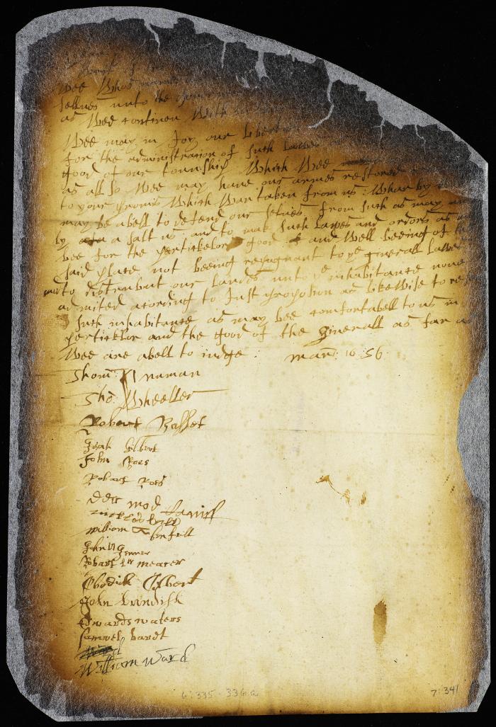 Petition of Thomas Wheeler and 15 other settlers of Westchester submitting themselves to the government of New Netherland and asking certain privileges