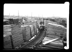 Lumber yard at Tupper Lake