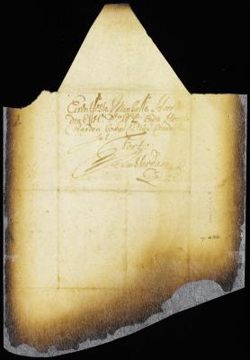 Envelope addressed to council of New Netherland