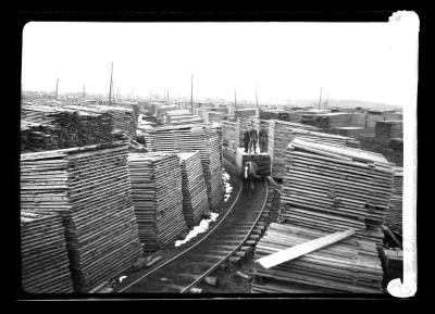 Lumber yard at Tupper Lake