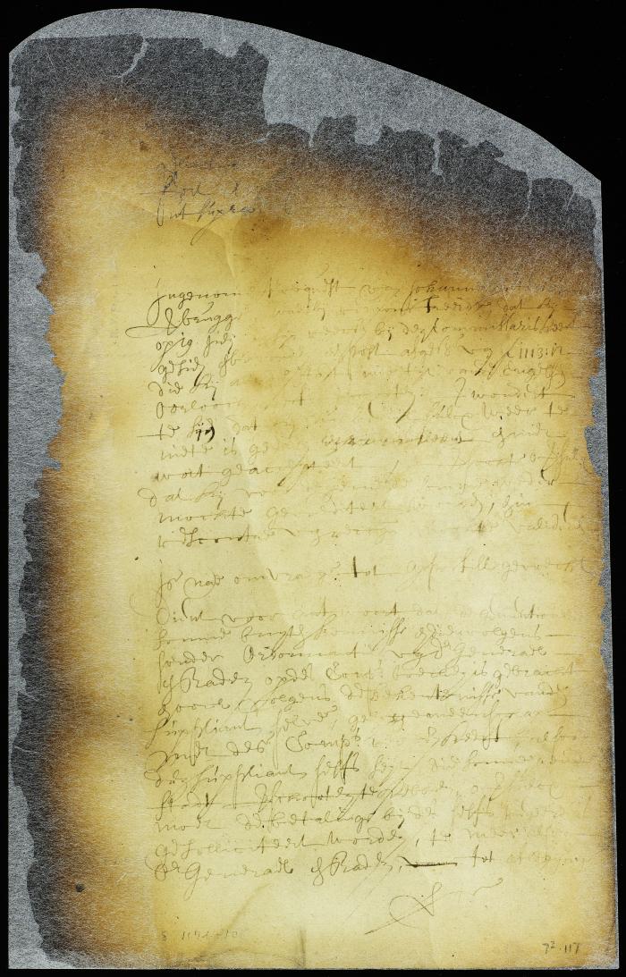 Petition of Johannes Pietersen van Brugge requesting to be credited for money advanced by him to the city of New Amsterdam [Copy of Volume 8:107b]