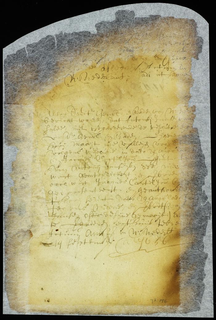 Order for the seizure of hay mowed by Anthony Jansen [Copy of Volume 8:185]