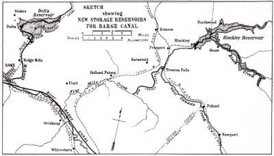 Map of Barge Canal Storage Reservoir