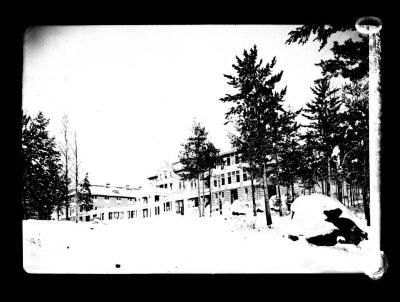 State hospital at Ray Brook during winter