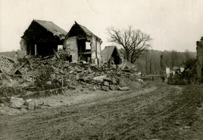 Corner of the village in the Aisne, France