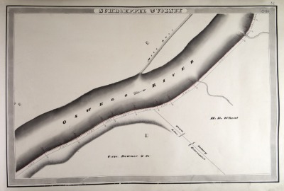 Oswego Canal Survey, Towns of Schroeppel and Volney, showing the Oswego River