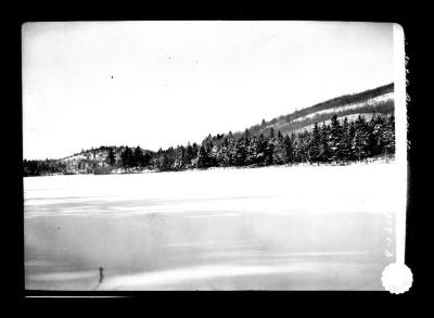 Wintertime view of mountains and trees in Benson Township