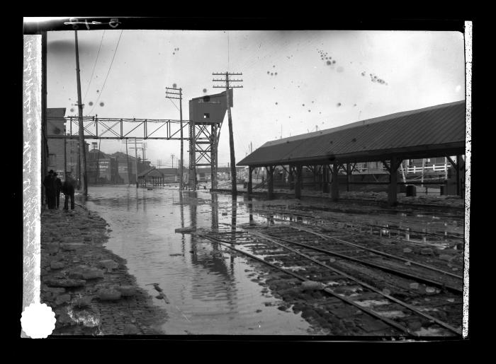 High water on Water Street, Albany, N.Y.