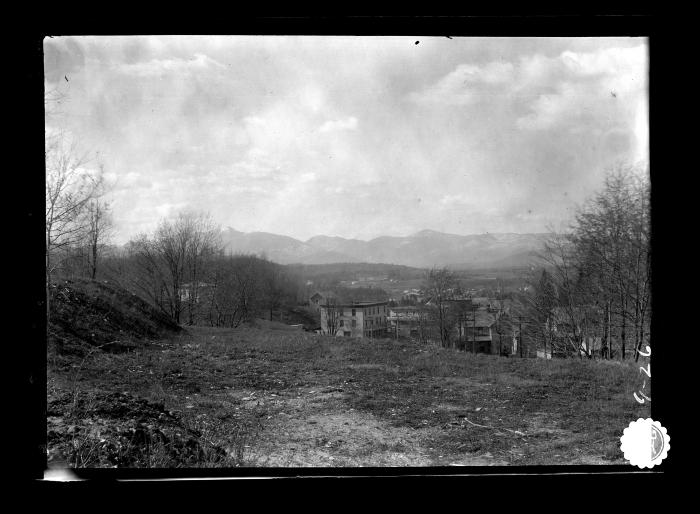 Panoramic view of the village of Lake Placid