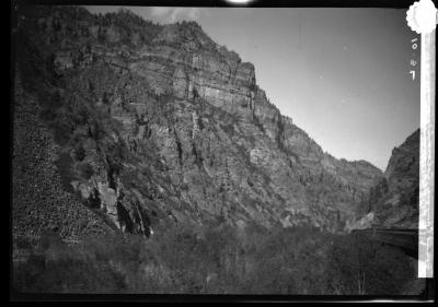 Rocky cliffs, canyon of the Grand River in Colorado