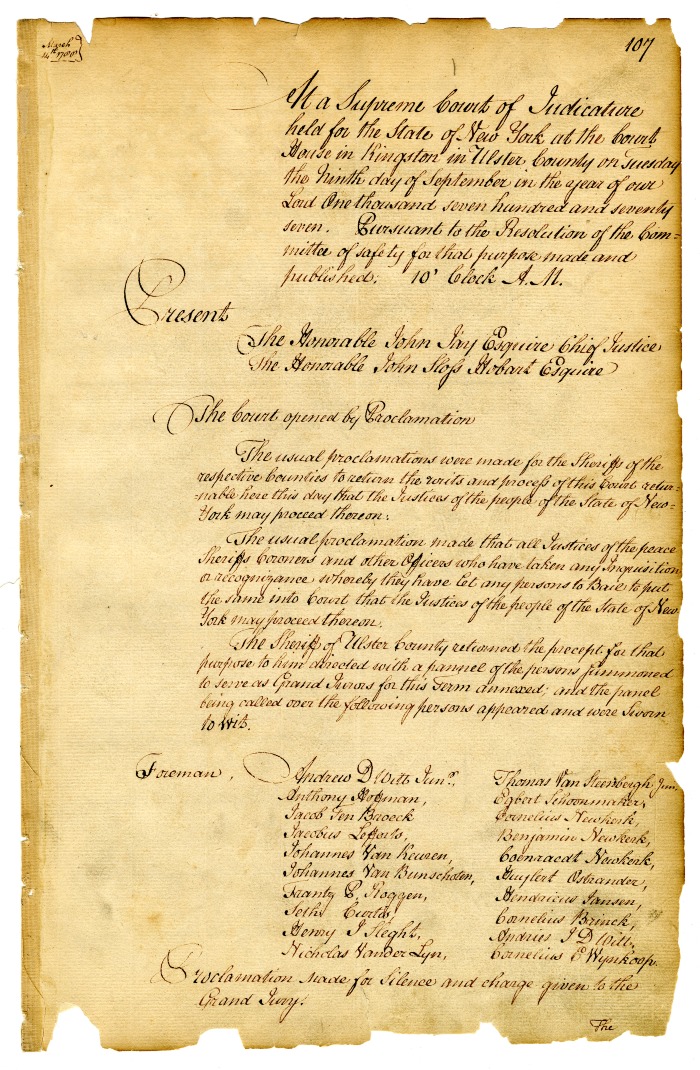 Minutes of the Supreme Court of Judicature, September 9, 1777