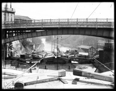 Erie Canal: View of Canal From Stairway of Superintendent's Office