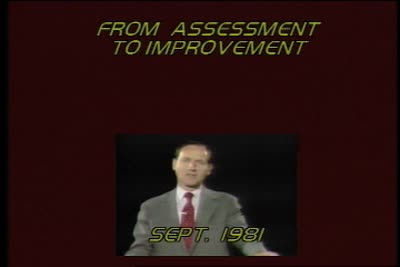 From Assessment to Improvement, 1981
