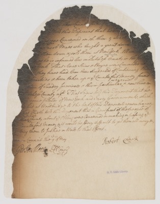 Deposition of Robert Clark relating to counterfeit money