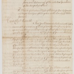 Petition of Abraham Kipp and Moses Cantyne to operate a ferry across the Hudson river, 1752