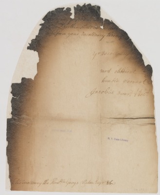 Letter from Jacobus Swartwout to Governor Clinton relating to counterfeit money