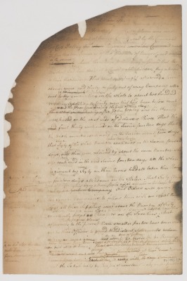 Deposition of James Howell regarding hostilities with the Native Americans