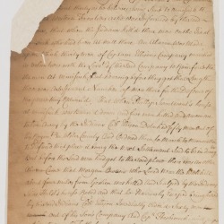 Deposition of  Charles Clinton regarding hostilities with the Native Americans