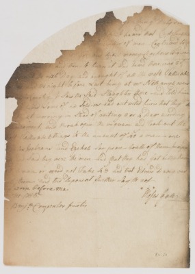 Deposition of Moses Gale regarding Native American hostilities