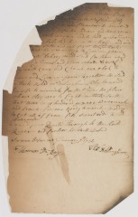 Deposition of Thomas Nottingham regarding Native American hostilities