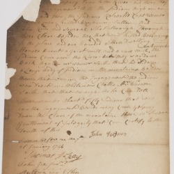 Deposition of John Wisner regarding Native American hostilities