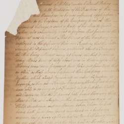 Deposition of Samuel Willet regarding hostilities with the Native Americans