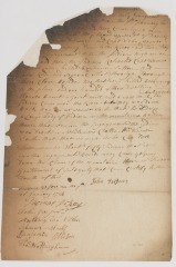 Deposition of John Wisner regarding Native American hostilities