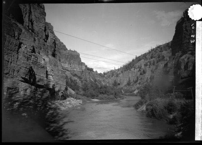 Rocky cliffs overlooking a river bend