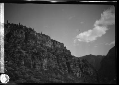 Ciffs of sedimentary rock, canyon of the Grand River in Colorado