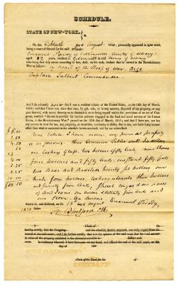 Affidavit of Revolutionary War service and property by Emanuel Perady