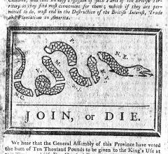 American Revolution. Franklin's Device of the Divided Snake