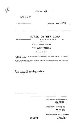 NYS Bill and Veto Jackets: 2015, Chapter 21