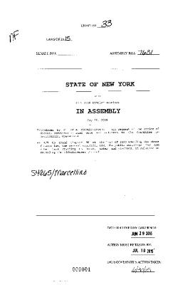 NYS Bill and Veto Jackets: 2015, Chapter 33