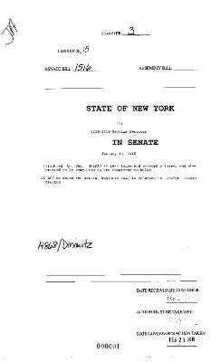 NYS Bill and Veto Jackets: 2015, Chapter 3