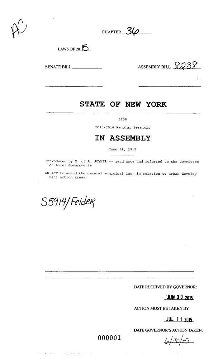 NYS Bill and Veto Jackets: 2015, Chapter 36