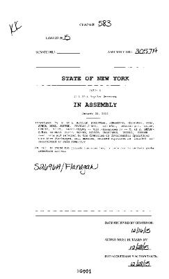 NYS Bill and Veto Jackets: 2015, Chapter 583