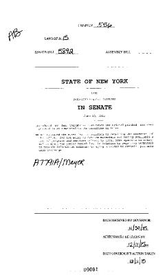 NYS Bill and Veto Jackets: 2015, Chapter 556