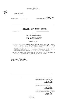 NYS Bill and Veto Jackets: 2015, Chapter 565