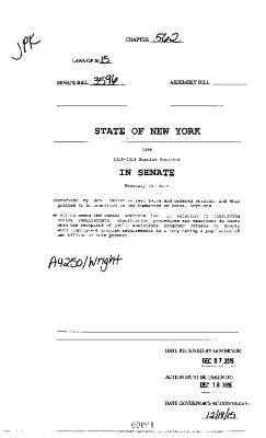 NYS Bill and Veto Jackets: 2015, Chapter 562