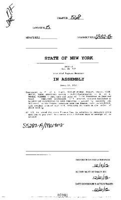 NYS Bill and Veto Jackets: 2015, Chapter 568