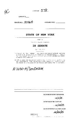 NYS Bill and Veto Jackets: 2015, Chapter 578