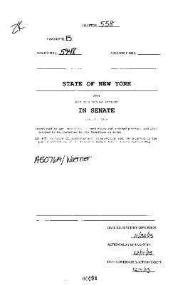 NYS Bill and Veto Jackets: 2015, Chapter 558