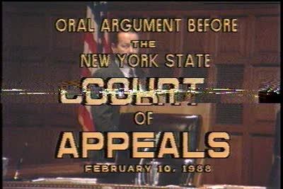 Oral Argument Before the New York State Court of Appeals, Tape 1 of 3, February 10, 1988