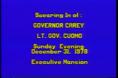 Governor Hugh Carey Inaugural Events, 1979