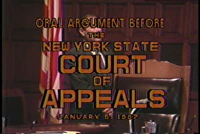 Oral Argument Before the New York State Court of Appeals, Tape 1 of 3, January 5, 1987