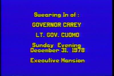 Governor Hugh Carey Inaugural Events, 1979