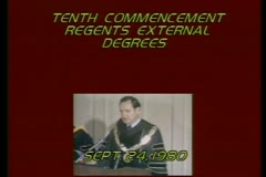 Tenth Commencement Regents External Degrees, 1980