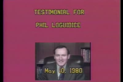 Testimonial for Phil Loguidice, 1980