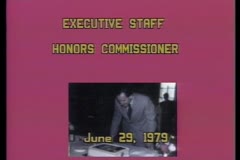 Executive Staff Honors Commissioner, 1979